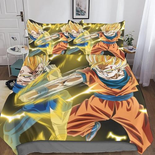 Dragon Ball Parure De Lit Avec Housse De Couette En Microfibre, Gok... on Productcaster.