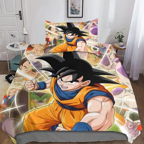 Dragon Ball Housse De Couette Parure De Lit D Personne Avec Fermetu... on Productcaster.