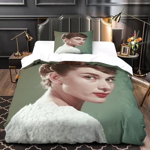 Audrey Hepburn Ensemble De Housse De Couette D Vintage Beauties Mot... on Productcaster.