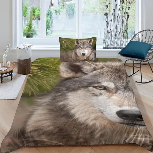 Wolf D Parure De Lit Parure De Lit En Microfibre De Housses De Coue... on Productcaster.