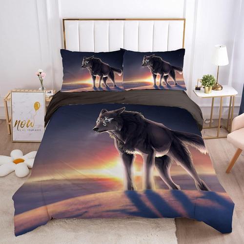 Wild Wolf Parure De Lit Avec Housse De Couette En Microfibre L¿¿G¿¿... on Productcaster.