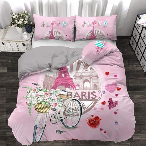 Parure De Lit Avec Housse De Couette Et Taie D'oreiller - Motif Flo... on Productcaster.