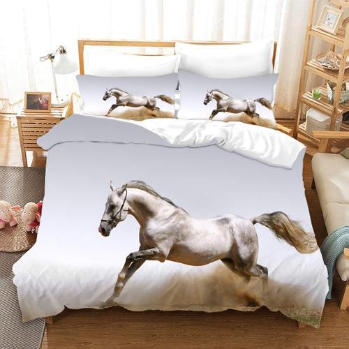 Housse De Couette En Plumes De Cheval - Pi¿¿Ces - En Microfibre - D... on Productcaster.