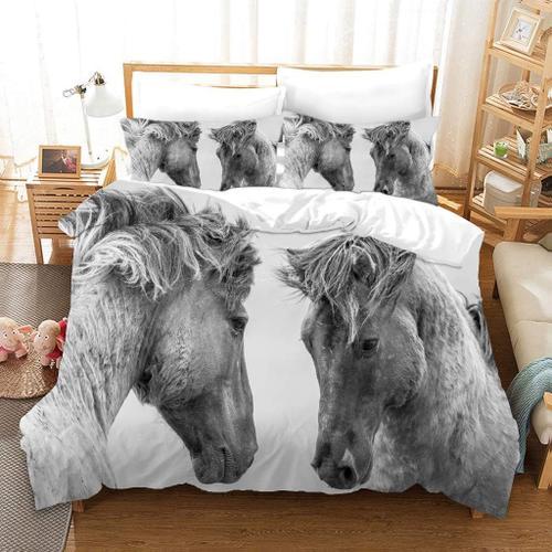 Housse De Couette En Plumes De Cheval - Pi¿¿Ces - En Microfibre - D... on Productcaster.