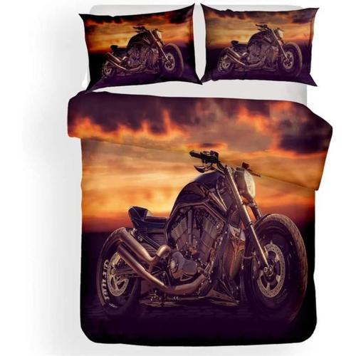 Parure De Lit De Moto En Microfibre - Housse De Couette - Impressio... on Productcaster.