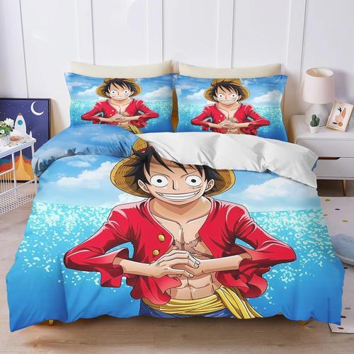 One Piece - Parure De Lit Pour Enfant - Avec Taie D'oreiller - Moti... on Productcaster.