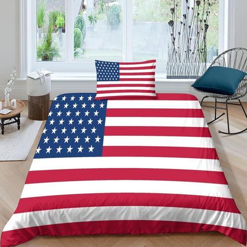 American Flag Housses De Couettes D Imprim¿¿ Ensemble De Literie,Av... on Productcaster.