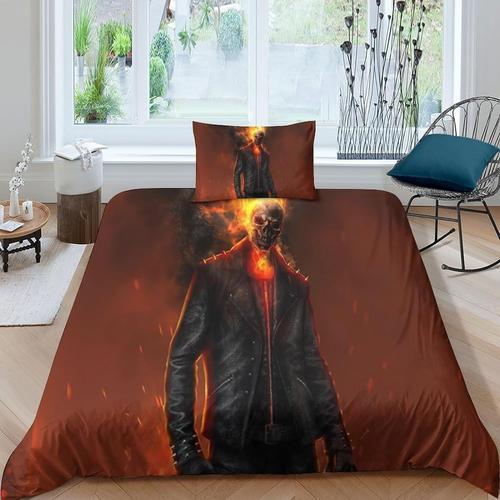 D Ghost Rider Housse De Couette Pour Enfants Adulte Pi¿¿Ces Parure ... on Productcaster.