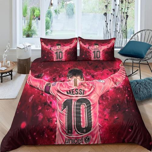 D Lionel Messi Housse De Couette Avec Taies D'oreiller,Parure De Li... on Productcaster.