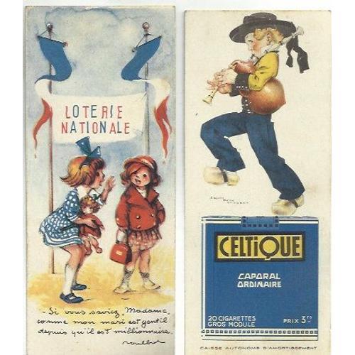 Marque-Page Ancien - Cigarettes "Celtique" Et "Loterie Nationale" on Productcaster.