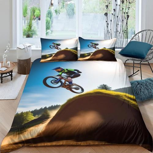 Mountain Bike Housse De Couette Parure De Lit Impression D,En Micro... on Productcaster.