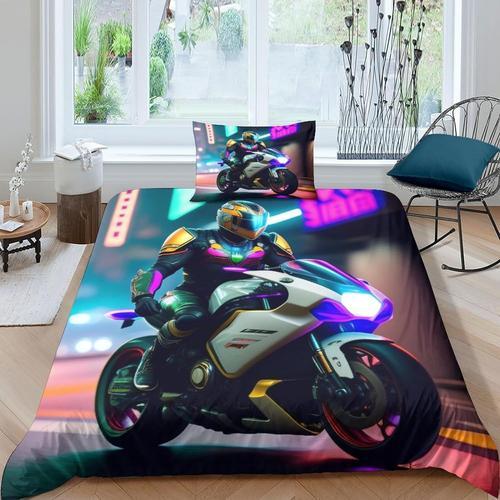 Motocross Housse De Couette Parure De Lit Avec D Pour Gar?Ons Fille... on Productcaster.