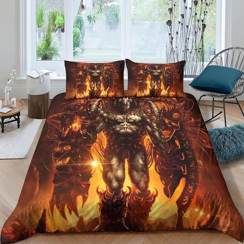 D Imprim¿¿ Devil Housse Couette Parure De Lit Pcs,Gothic Style Ouss... on Productcaster.