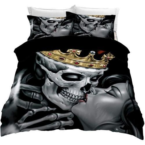 D Skull Housse De Couette,Parure De Li Taies D'oreiller Motif T¿ote... on Productcaster.