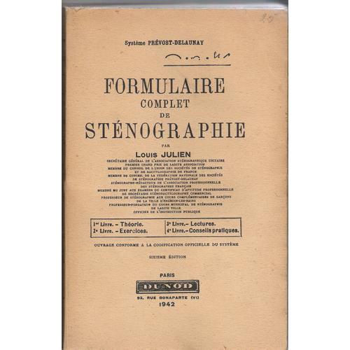 Formulaire Complet De Sténographie on Productcaster.