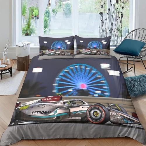 Lewis Hamilton Parure De Lit Formula Race Houssse De Couette Avec T... on Productcaster.