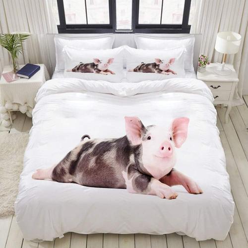 Parure De Lit Adulte,Housse De Couette,Dr?Le Petit Cochon, Housse D... on Productcaster.