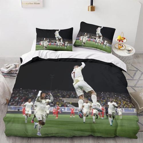 Cristiano Ronaldo Housse De Couette Al Nassr - Parure De Lit Double... on Productcaster.