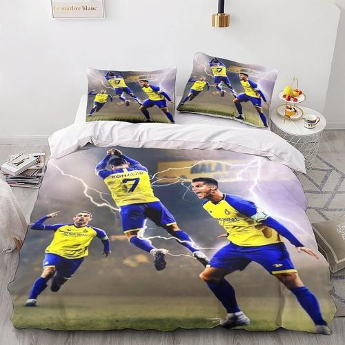 Cristiano Ronaldo Housse De Couette Al Nassr - Parure De Lit Double... on Productcaster.