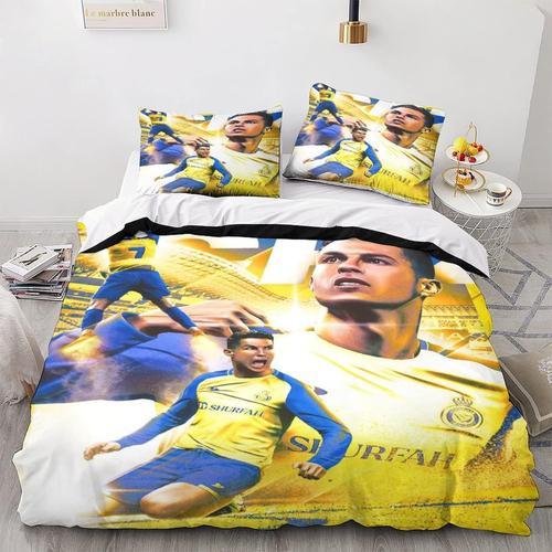 Ronaldo Al Nassr Cr Sets De Housses De Couettes D, Football Star Im... on Productcaster.