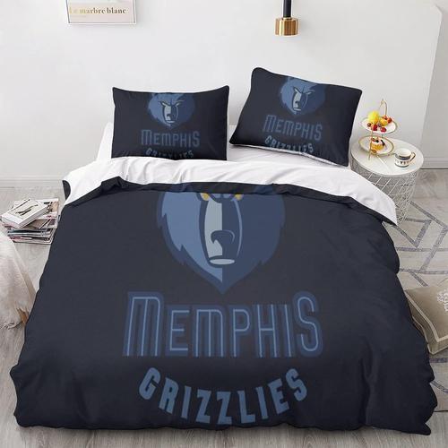 Grizzlies Memphis Housse De Couette Nba Basketball, Parure De Lit P... on Productcaster.