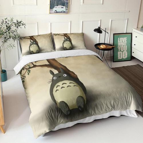 Totoro Housse De Couette D Imprim¿¿ Parure De Lit Pour Gar?Ons Fill... on Productcaster.