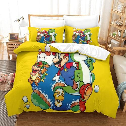 Super Mario Housse De Couette Pi¿¿Ces Jeu R?Le Imprim¿¿ Literie Hou... on Productcaster.