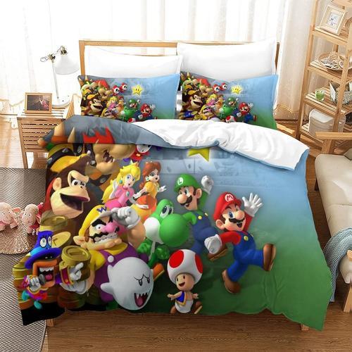 Parure De Lit D Super Mario Parure De Lit Game Role Housse De Couet... on Productcaster.