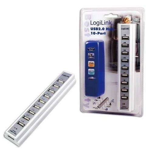 LogiLink USB 2.0 Hub 10-Port with Power Supply - Concentrateur (hub... on Productcaster.