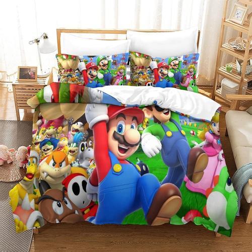 Super Mario Housse De Coute Pi¿¿Ces Jeu R?Le Imprim¿¿ Literie Houss... on Productcaster.