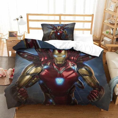 Parure De Lit Pi¿¿Ces Pour Iron Man Tony Stark Marvel Animation Imp... on Productcaster.