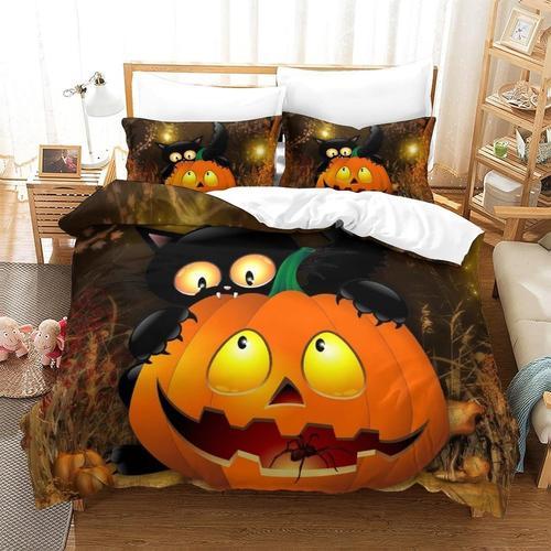 Halloween Impression En D Parure De Couette Avec Fermeture Eclair H... on Productcaster.