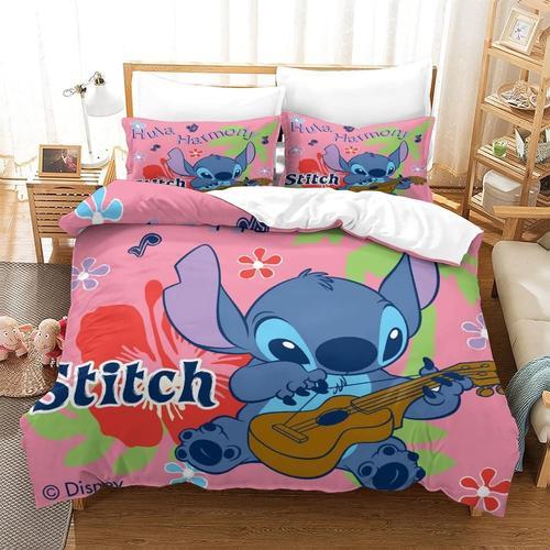 Parure De Lit Pi¿¿Ces Pour Stitch Impression D Housse De Couette En... on Productcaster.