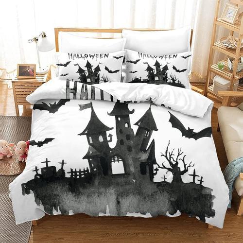 Parure De Lit Pi¿¿Ces Pour Halloween Impression D Housse De Couette... on Productcaster.