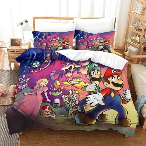 Ensembles De Housse De Couette Imprim¿¿S Super Mario, Parure De Lit... on Productcaster.