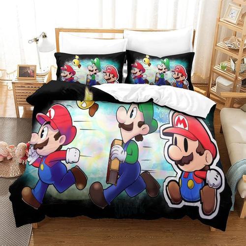 Super Mario Literie Housse De Couette Imprim¿¿E En D R?Le De Jeu An... on Productcaster.