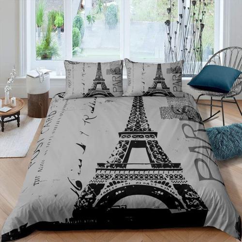 Housse De Couette X Tour Eiffel Paris Romantique Parure De Lit Coup... on Productcaster.