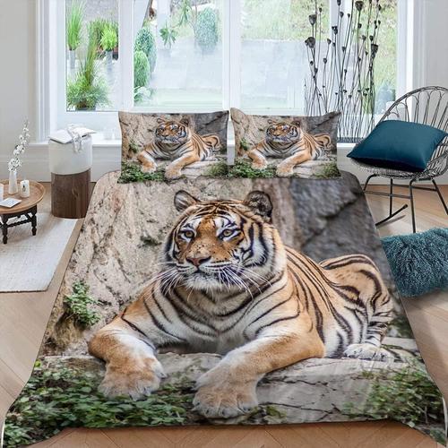 Parure De Lit Pi¿¿Ces Tigre Du Bengale Animal De La Jungle Housse D... on Productcaster.