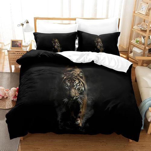 Ensemble De Literie D Animal Tigre,Microfibre Housse De Couette Et ... on Productcaster.