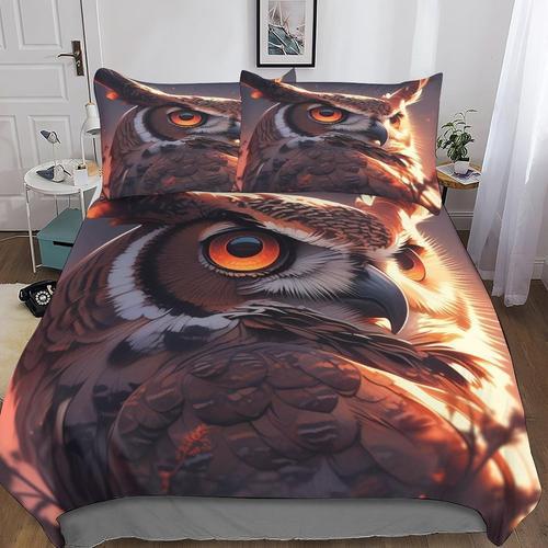 Owls D Imprim¿¿Ensemble De Literie Parure De Lit Wildlife En Microf... on Productcaster.