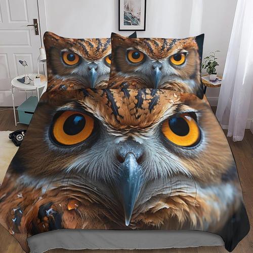 Owls D Imprim¿¿Ensemble De Literie Parure De Lit Wildlife En Microf... on Productcaster.