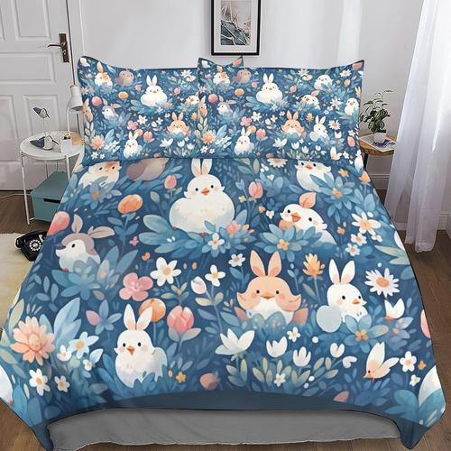 Rabbit Parures De Lit,D Imprim¿¿ Housse De Couette De Literie Wildl... on Productcaster.