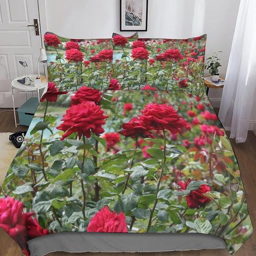 Roses D Imprim¿¿ Housse De Couette De Literie Avec Taies D'oreiller... on Productcaster.