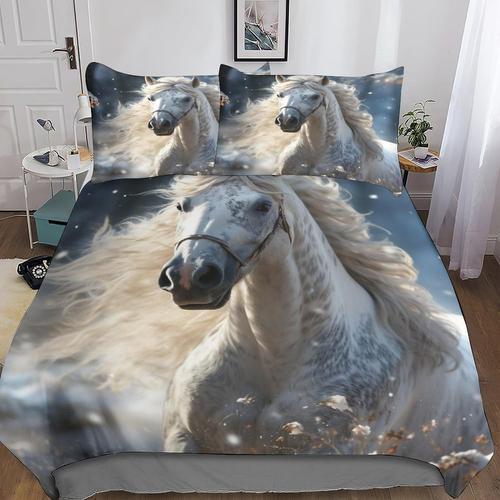 Horse Parures De Lit,D Imprim¿¿ Housse De Couette De Literie Animal... on Productcaster.