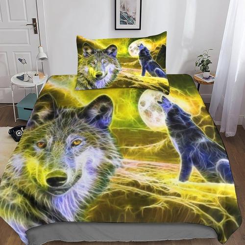 Milky Way Wolves D Imprim¿¿ Parure De Lit Et Taies D'oreiller De Li... on Productcaster.