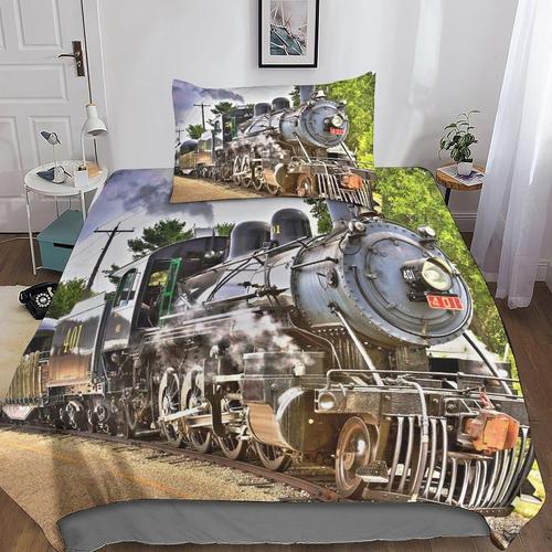 Steam Train Parures De Lit,D Imprim¿¿ Housse De Couette De Literie ... on Productcaster.