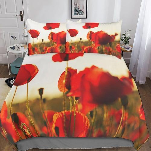 Poppies D Imprim¿¿ Parure De Lit Et Taies D'oreiller De Literie Flo... on Productcaster.