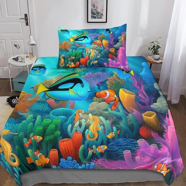 Sea Animals D Imprim¿¿Ensemble De Literie Parure De Lit Animals En ... on Productcaster.