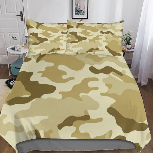 Camouflage Pieces Set D Print Bedding Sets Duvet Cover Brushed Micr... on Productcaster.