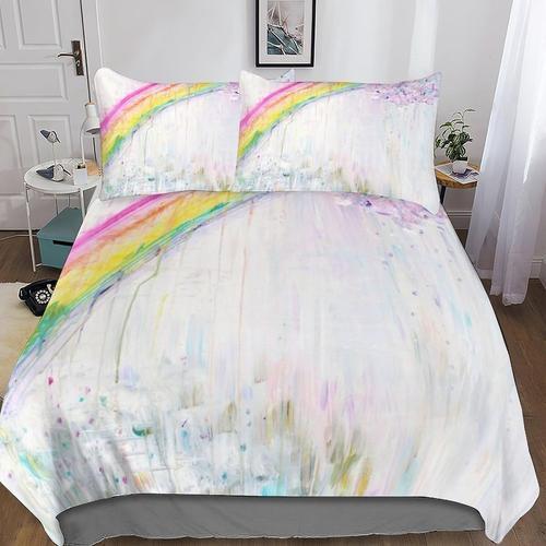 Rainbow D Imprim¿¿ Housse De Couette De Literie Avec Taies D'oreill... on Productcaster.